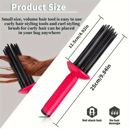 Plastic Hair Curler Comb – Round Brush for Blow Drying and Hair Styling