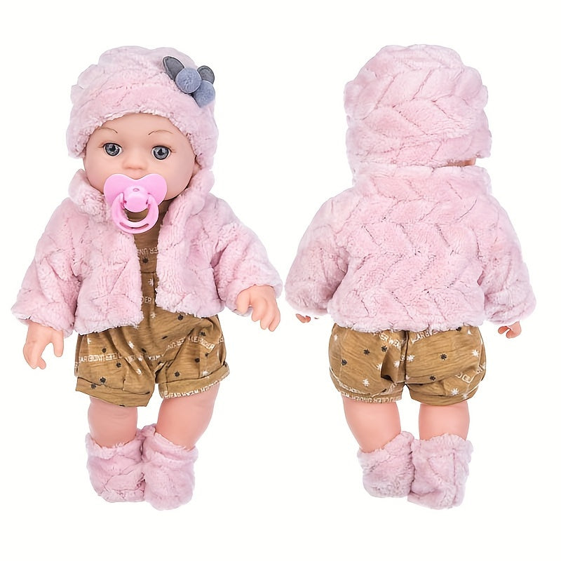 30cm/12inch Reborn Baby Doll - Realistic Doll with Hat, Socks, and Pacifier, Perfect Festival Gift