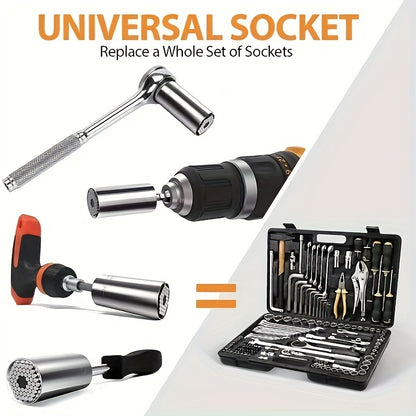 Universal Torque Wrench Set - 7-19mm Hexagonal Multi-Functional Universal Socket