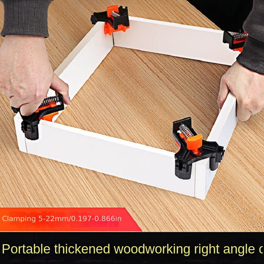 4pcs Woodworking Right Angle Clamps – Ideal for Picture Frames, Fish Containers, and More