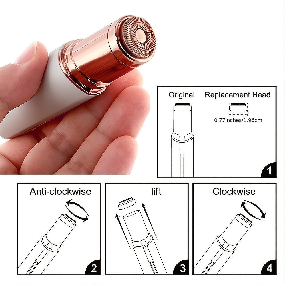 Women's Facial Hair Remover – USB Rechargeable Electric Face Razor, Portable Painless Epilator for Lips, Chin, Mustache, and Fingers