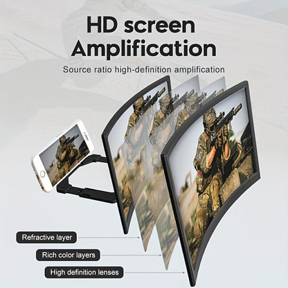 18 Inch 3D Mobile Phone Screen Magnifier – HD Display, Waterproof Desk Stand for Enhanced Video Viewing and Reading