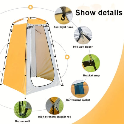 Spacious Pop-Up Privacy Shelter – Portable Outdoor Camping Tent for Shower, Toilet, and Changing Room – Waterproof, Easy Setup, Compact for Hiking and Backpacking