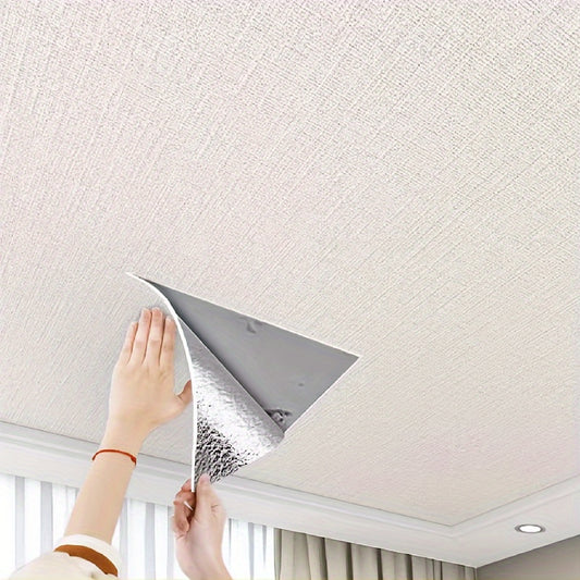 Luxurious Vinyl 3D Self-Adhesive Ceiling Wallpaper - Thickened, Heat Insulation, Waterproof | Peel and Stick, Removable, Easy to Install & Clean | Perfect for Living Room, Kitchen, Bedroom, Dormitory, Furniture