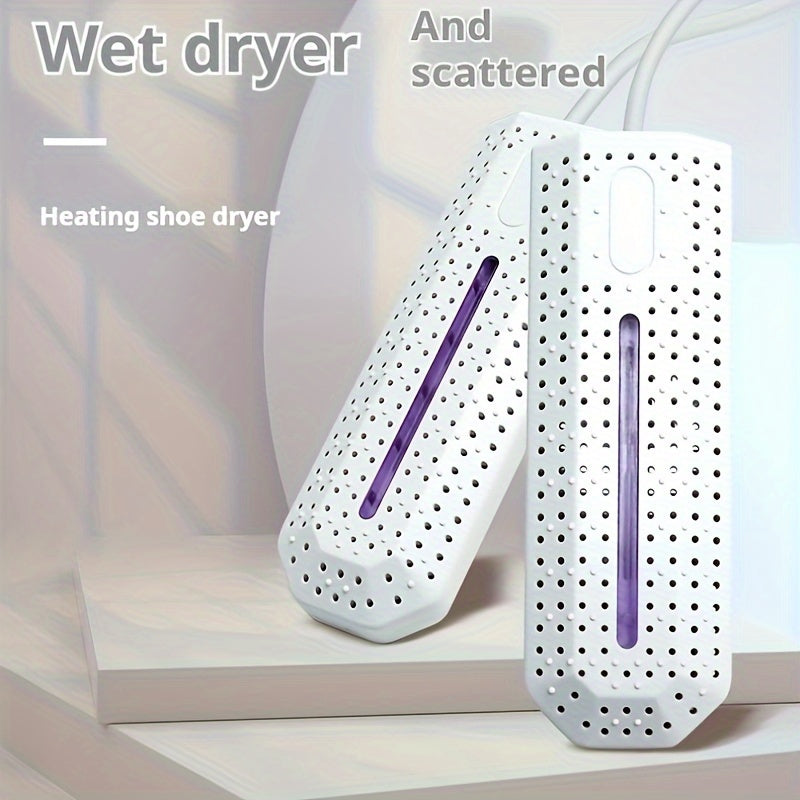 Portable USB Shoe Dryer and Deodorizer - Compact, Fast-Drying Device for Home and Outdoor Use - Durable ABS Construction