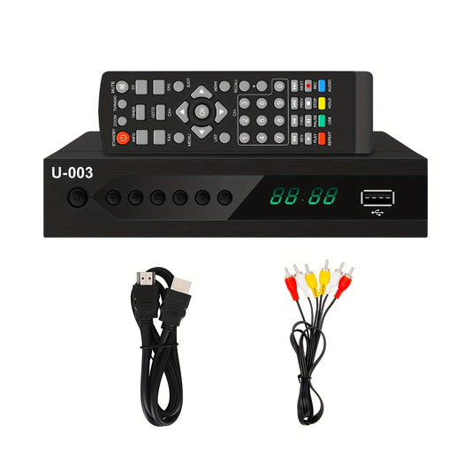 1080P Digital TV Converter Box with PVR Recording, USB Media Player, Built-in Clock and Timer, EPG, QAM Tuner - Effortless HD Entertainment Hub