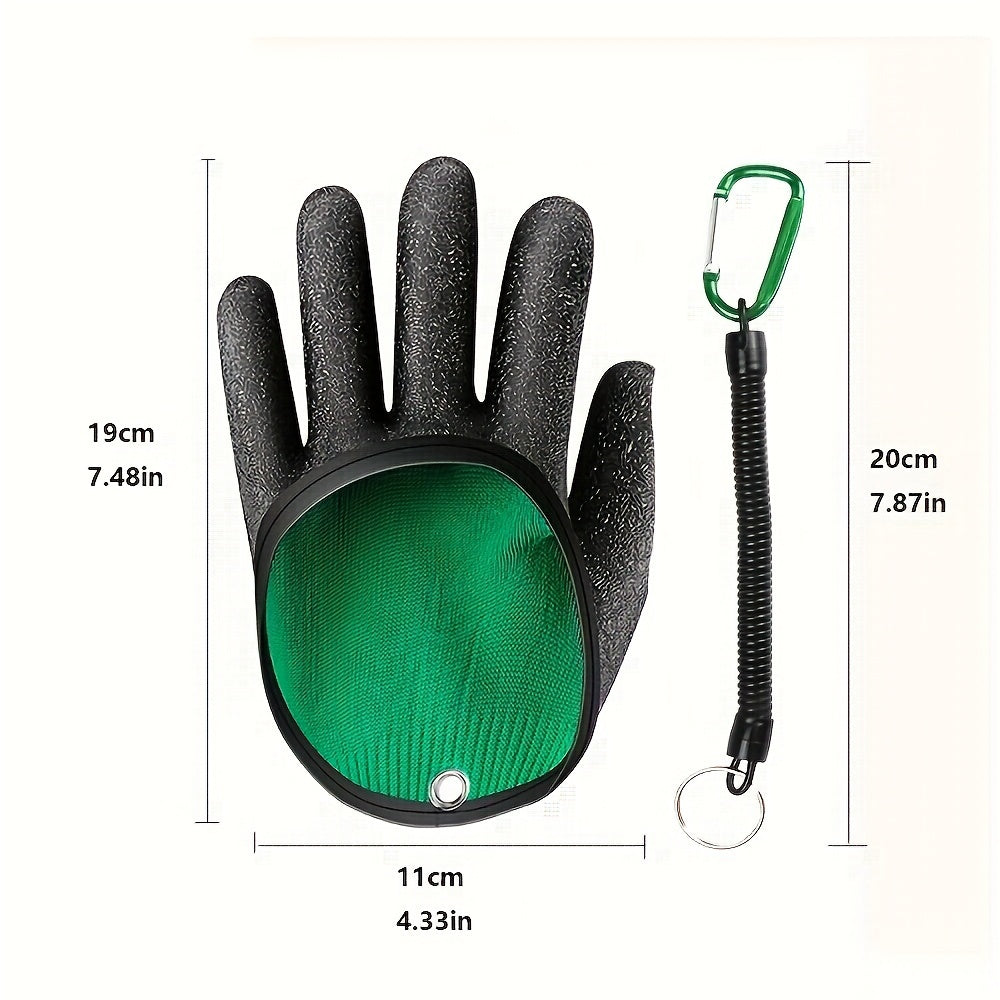 Waterproof Fishing Gloves with Lanyard - Non Slip, Latex Material, Essential Gear for Anglers, Durable and Comfortable, Multi Color, 1 Pair