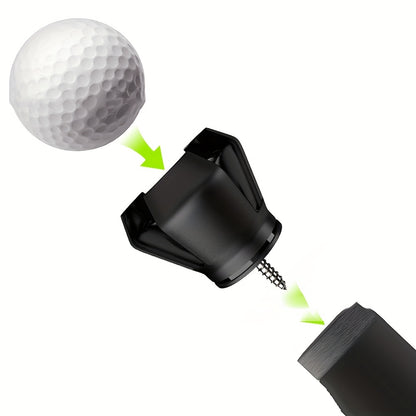 Golf Ball Picker Clamp – Rubber and Zinc Alloy, Convenient Training Aid for Golf Practice