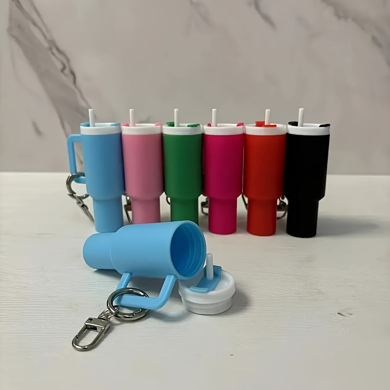 Mini Water Bottle Keychain – Key Ring Accessory for School Bags – Ideal for Women and Men