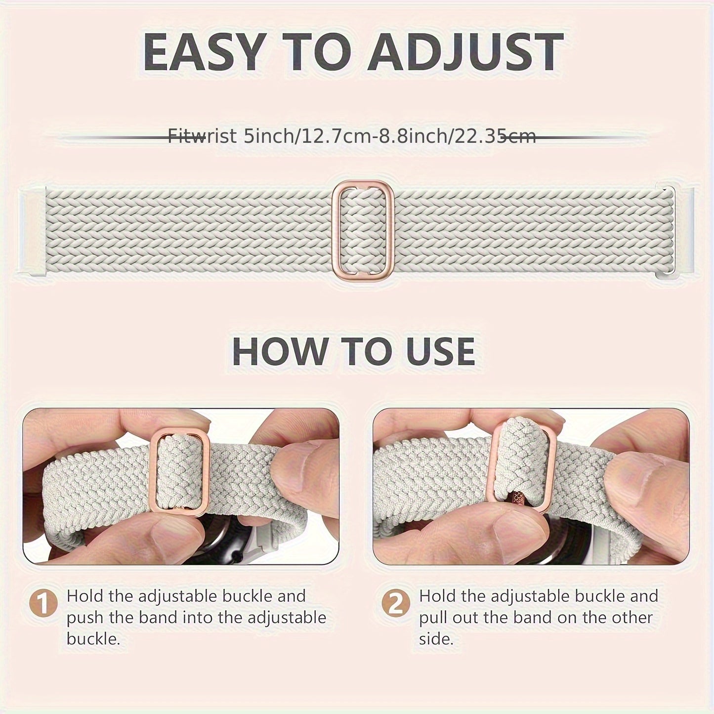 5 Pack Stretchy Polyamide Bands for Samsung Galaxy Watch 7/6/5/4, Classic and Active 2 - Adjustable Sport Straps