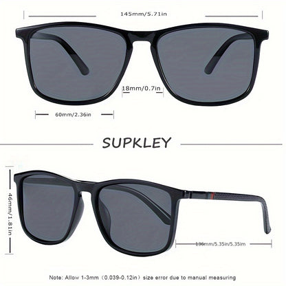 Stylish SUPKLEY Polarized Sunglasses for Men – Lightweight, Comfortable, UV Protection, Anti-Glare – Wide Vision – Ideal Gift for Outdoor Enthusiasts, Friends, and Family