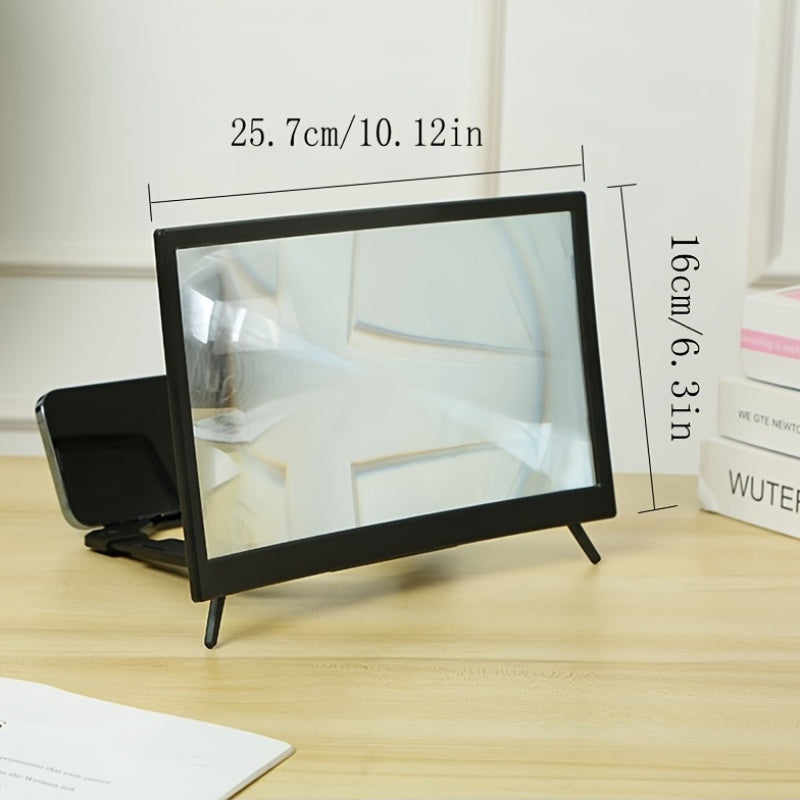 3D Mobile Screen Magnifier HD - Portable Smartphone Amplifier with 178° Viewing Angle, Foldable Design, Eye Protection, Suitable for All Smartphones