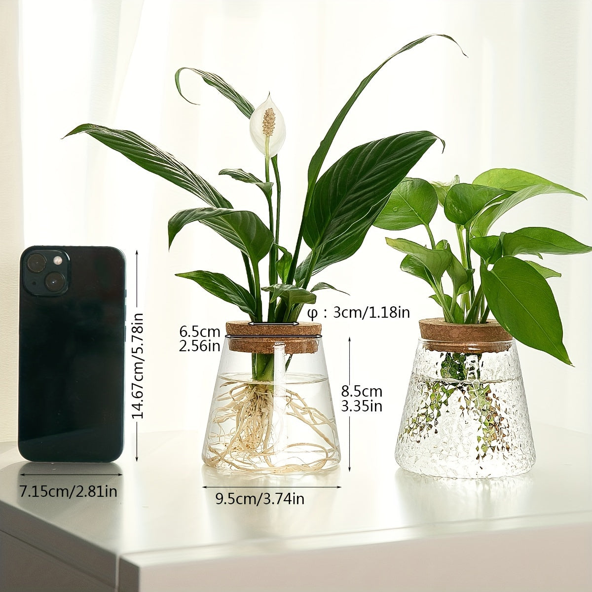 Glass Planter Propagation Station – Hydroponic Vase Rack for Tabletop, Office and Home Decoration, Ideal for Plant Cuttings