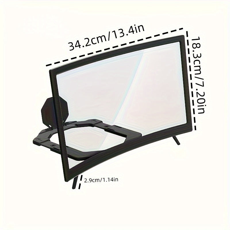 18 Inch 3D Mobile Phone Screen Magnifier – HD Display, Waterproof Desk Stand for Enhanced Video Viewing and Reading