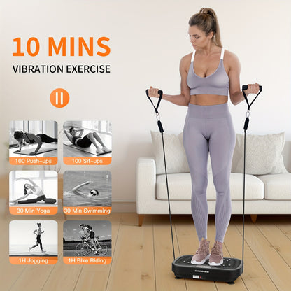 Vibration Plate Exercise Machine - Whole Body Vibration Platform for Lymphatic Drainage and Toning, Ideal for Home Gyms