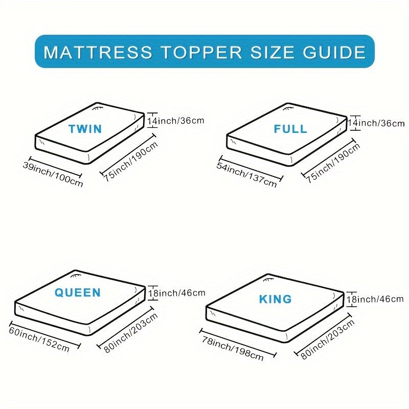 Cooling Extra Thick Mattress Pad – 8-21 Inch Deep Pocket, Plush 5D Down Alternative Topper – Breathable Quilted Fitted Mattress Cover for Comfortable Sleeping (1pc)