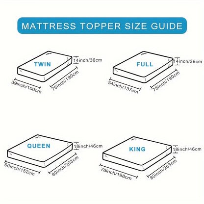 Cooling Extra Thick Mattress Pad – 8-21 Inch Deep Pocket, Plush 5D Down Alternative Topper – Breathable Quilted Fitted Mattress Cover for Comfortable Sleeping (1pc)