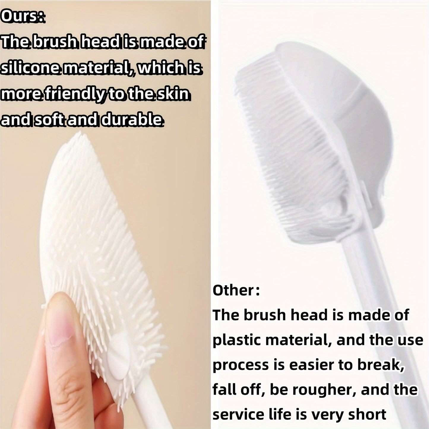 360° No-Dead-Corner Silicone Cleaning Brush with Foldable Head - Long Handle, Reusable Bottle and Cup Scrubber for Kitchen and Home Use