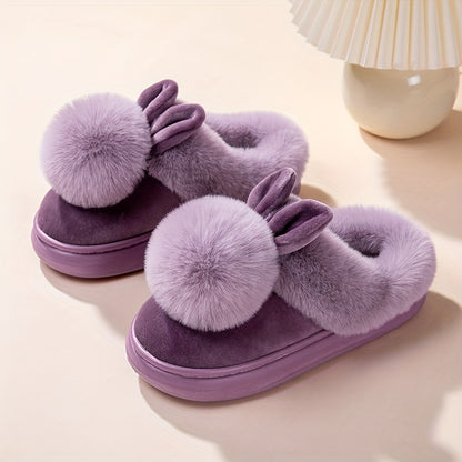 2024 Women's Cozy Plush Fuzzy Slippers - Soft, Warm, Non-Slip Indoor and Outdoor Footwear for Couples