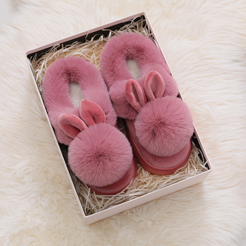 2024 Women's Cozy Plush Fuzzy Slippers - Soft, Warm, Non-Slip Indoor and Outdoor Footwear for Couples