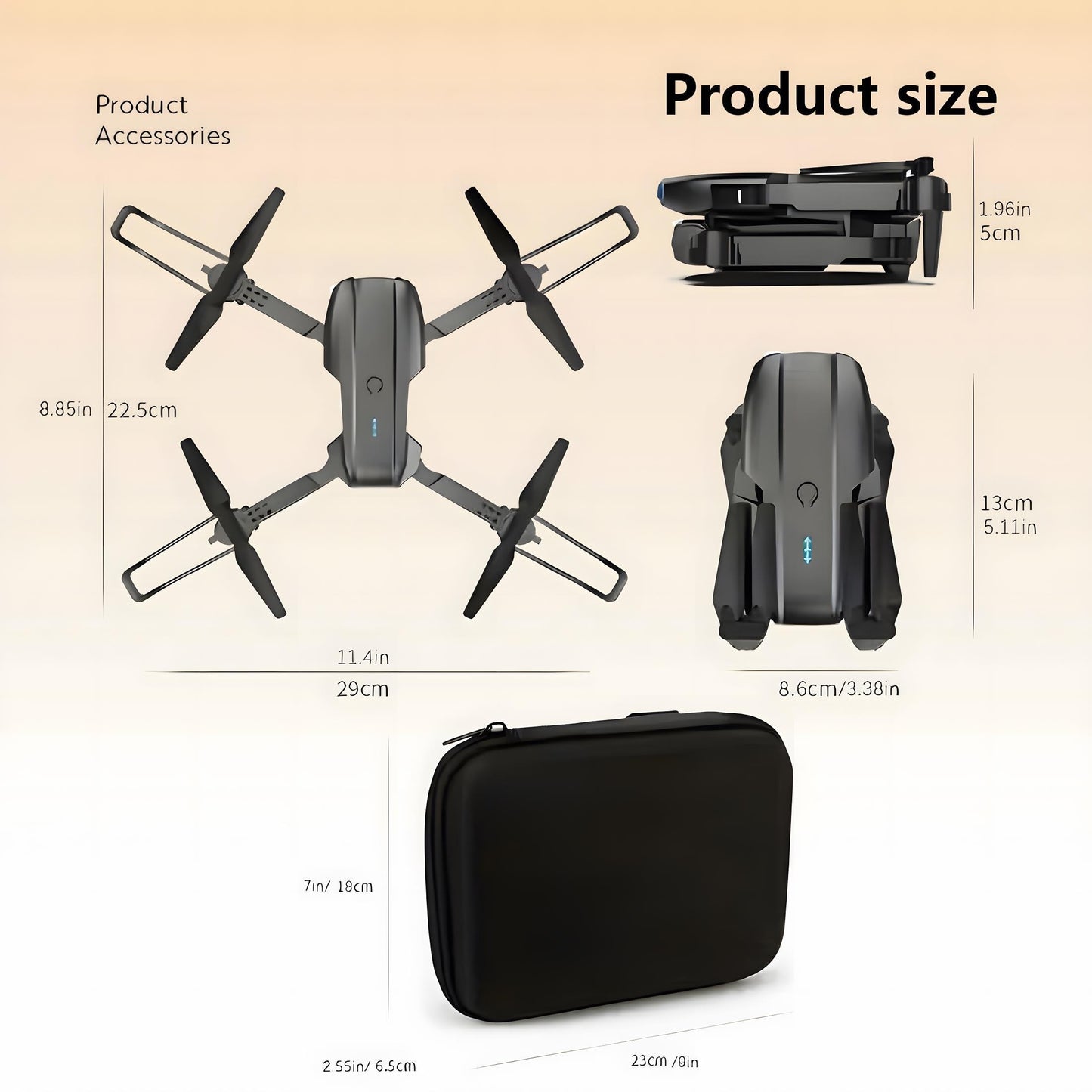 E99 Foldable RC Drone with Camera - Remote Control Drone for Beginners, Indoor & Outdoor Use, Affordable UAV, Ideal for Christmas, Halloween, Thanksgiving Gifts