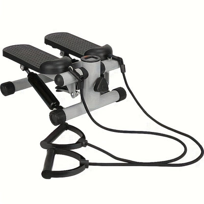 Sportsroyals Mini Stair Stepper with Resistance Bands - Adjustable, Foldable, Portable, 330lbs Capacity, Iron Construction, LED Monitor