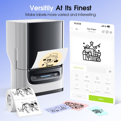 PM220 Portable Thermal Label Maker - Mini Label Printer with Tape, High-Quality Printing for Small Business, Address Labels, Logos, Clothing, and Supplies