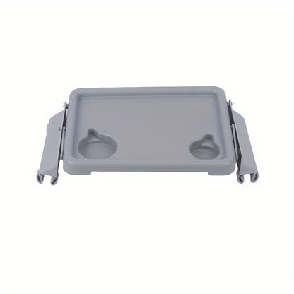 Walker Folding Tray with Cup Hole – Plastic Glide Walker Accessories, Versatile Serving Tray and Work Table for Storage and Convenience