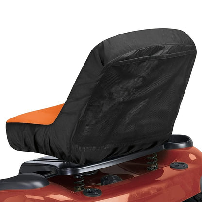 Fit Riding Lawn Mower Seat Cover – Durable Fabric, Compatible with John Deere, Craftsman, Cub Cadet, Kubota – Orange