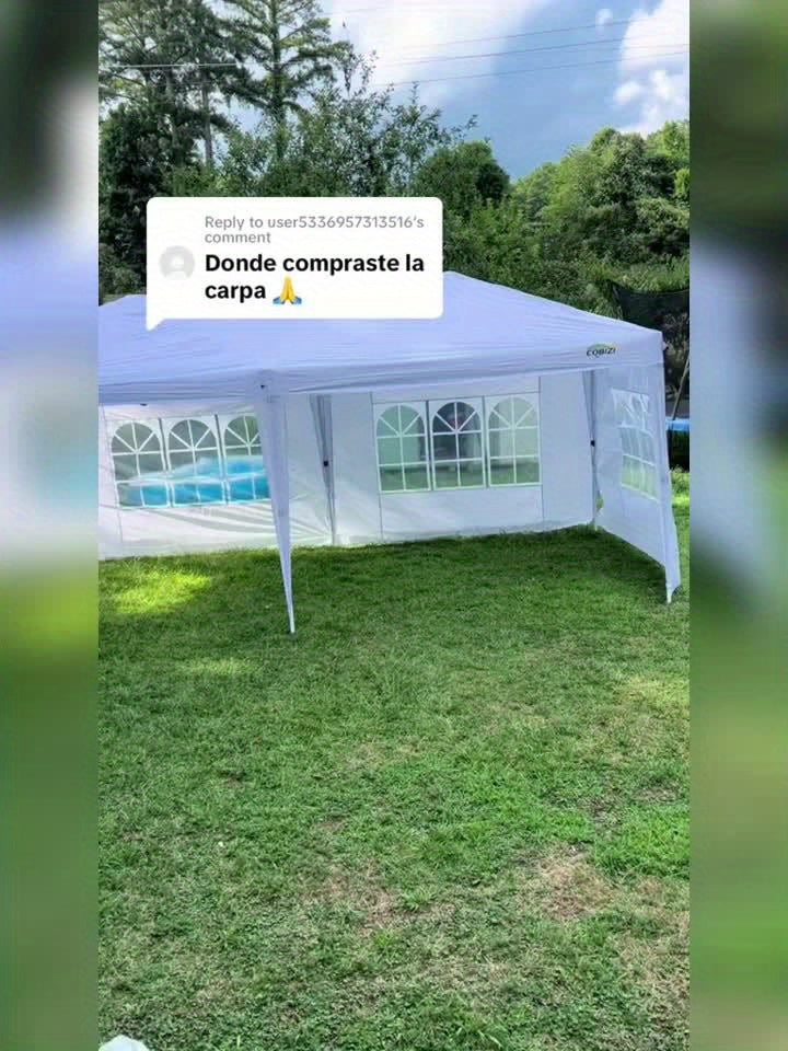 10x20 FT Pop-Up Canopy – Portable, UV Resistant, Waterproof – Ideal for Outdoor Events, Patio, and Parties