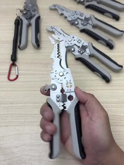 Industrial-Grade Wire Stripper - Non-Slip Grip, Copper Cutting, Crimping and Stripping Tool for Electricians