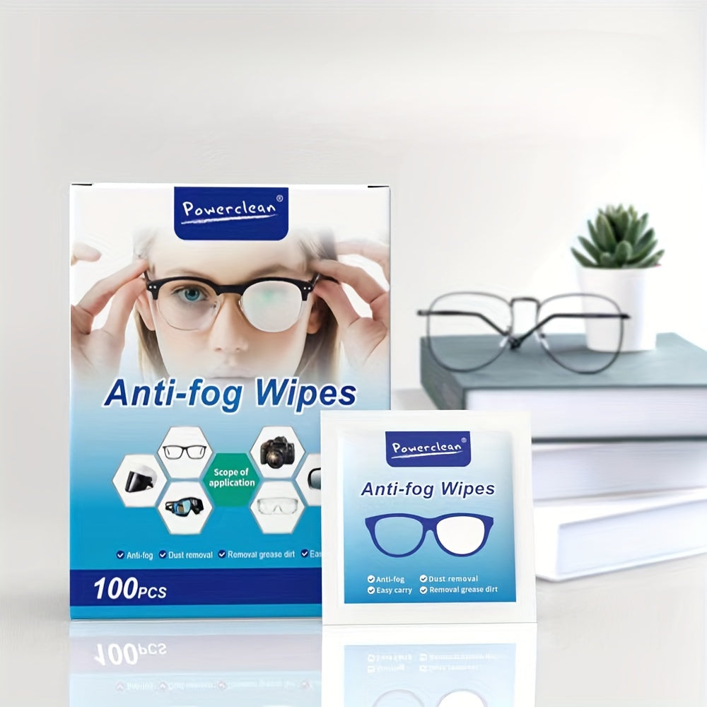 100-Count Pre-Moistened Eyeglass Cleaner Wipes - Anti-Streak, Non-Scratching for Glasses, Goggles, and Camera Lenses