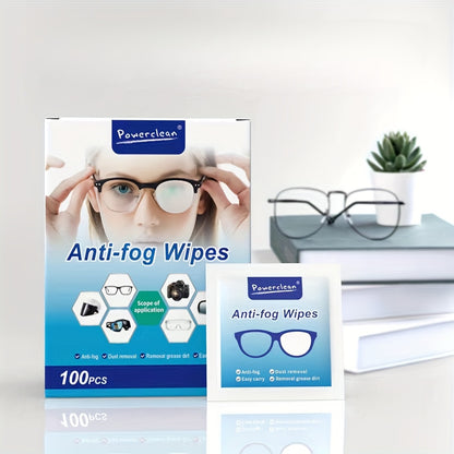 100-Count Pre-Moistened Eyeglass Cleaner Wipes - Anti-Streak, Non-Scratching for Glasses, Goggles, and Camera Lenses