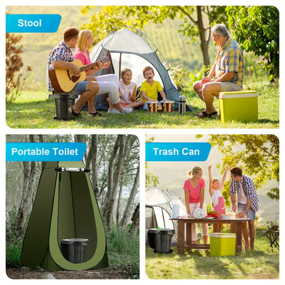 Retractable Portable Camping Toilet - Adjustable Height Potty for Camping, Car, Travel, Boat, Beach, Tent, and Emergency Use