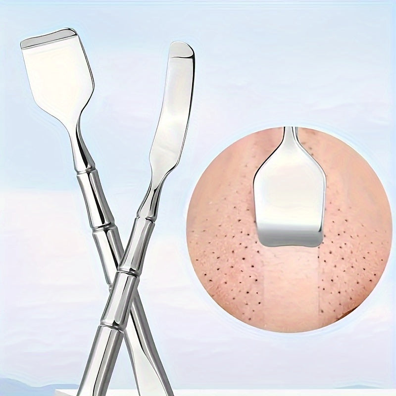 Double-Ended Blackhead Remover - Facial Pore Cleanser, Exfoliator, and Massage Tool for Smooth Skin