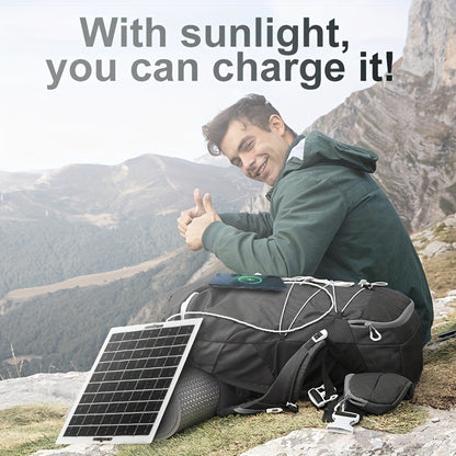 Portable Solar Panel Charger with USB - Durable Solar Power Supply for Outdoor Camping | Charges Phone, Tablet, Power Bank, Wireless Earphones, Fan, Emergency Light, Speaker