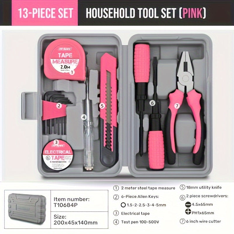 Multi-Functional Household Hardware Tool Set - Pliers, Tape Measure & Home Maintenance Toolbox, Ideal for Car & Emergency Situations