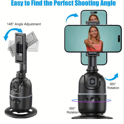 360° Gimbal Camera Stabilizer - Advanced Automatic Object Tracking, Intelligent Anti-Shake, Portable for Live Streaming, Multi-Functional Mobile Phone Stabilizer and Versatile Selfie Stick - Latest Technology