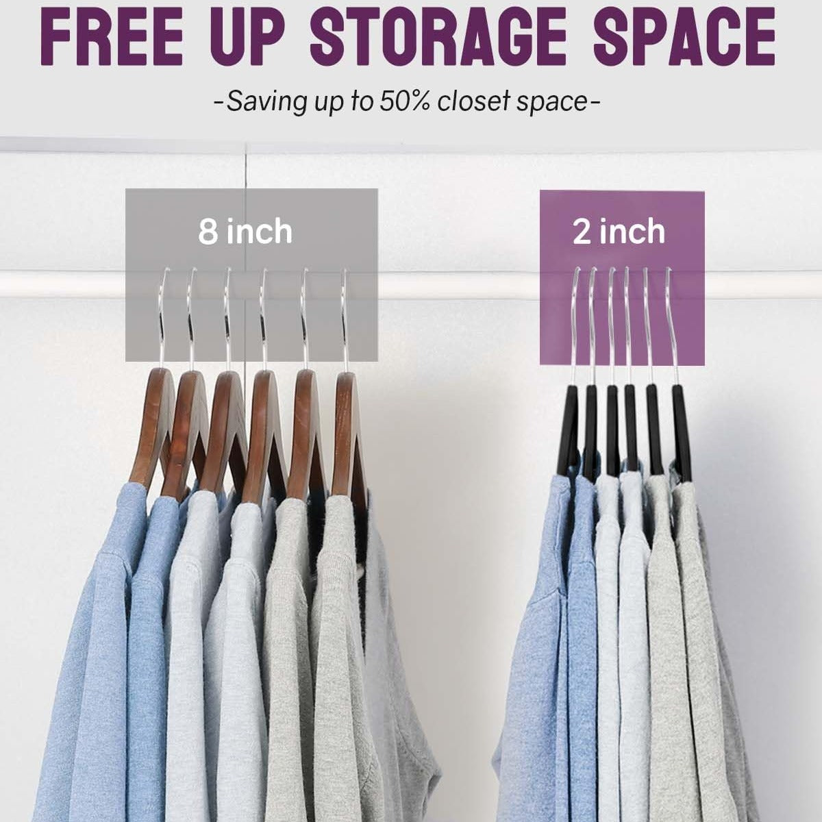 20/30/60 Pack Velvet Hangers - Premium Non-Slip Felt Hangers with Sturdy Black/White Finish - Heavy Duty Coat and Suit Hangers with Space-Saving 360° Rotating Rose Gold/Galvanized Metal Hook