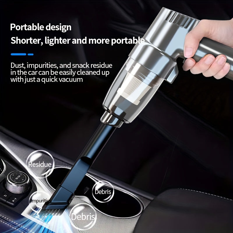 Car Mounted Vacuum Cleaner: High-Power, High-Suction Dry and Wet Dual-Purpose Mini Handheld Vacuum, Portable & Multi-Functional