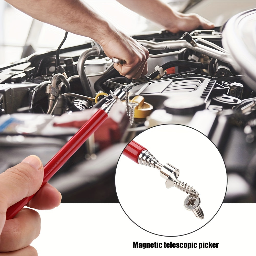 Retractable Magnetic Pickup Stick – 2/5/8LB Pen-Shaped Tool with Telescopic Handle, Precision Magnet for Strong Suction and Pickup