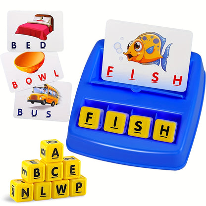 Educational Toys for Word Recognition and Spelling – See and Spell Learning Game, Memory and Matching Activities, STEM Toy for Halloween and Christmas Gifts