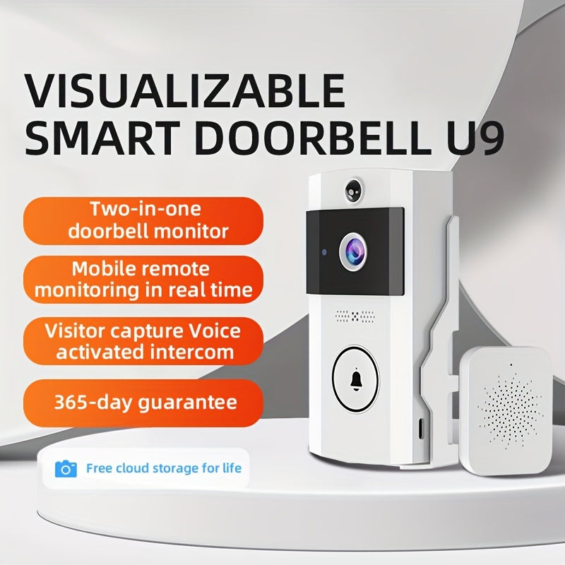 Wireless Visual Smart Doorbell - Home Security System with HD Video, Remote Mobile Monitoring, Motion Detection, and Real-Time Alerts