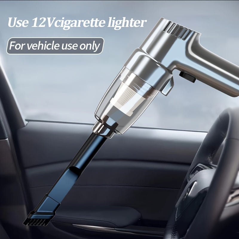 Car Mounted Vacuum Cleaner: High-Power, High-Suction Dry and Wet Dual-Purpose Mini Handheld Vacuum, Portable & Multi-Functional