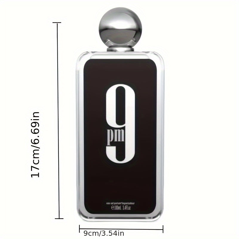 100ML 9PM EDP Men's Perfume – Invigorating Peppermint Scent, Long-Lasting Fragrance, Seductive Cologne for Everyday Wear and Gifts