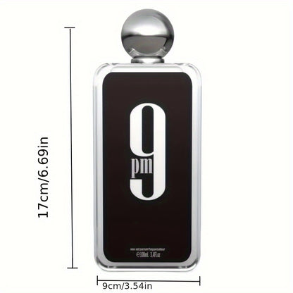 100ML 9PM EDP Men's Perfume – Invigorating Peppermint Scent, Long-Lasting Fragrance, Seductive Cologne for Everyday Wear and Gifts