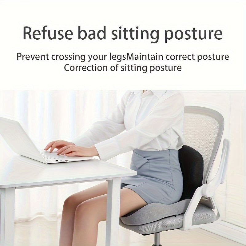 1pc Premium Memory Foam Backrest Cushion - Ergonomic Support, Soft and Breathable Cover, Ideal for Office, Car and Home - Removable, Washable, Durable