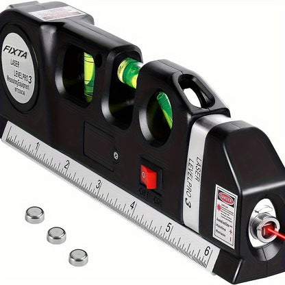 Laser Level Marking Tool – Multi-Purpose Kit with Standard Crosshair, Laser Beam, and Metric/Imperial Tape Measure