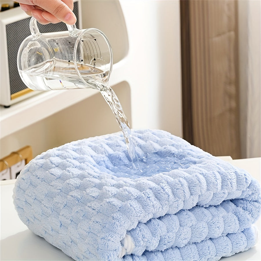 2pcs Ultra-Soft Microfiber Bath Towels - Super Absorbent, Quick-Dry Waffle Weave for Daily Use, Spa, Gym and Travel