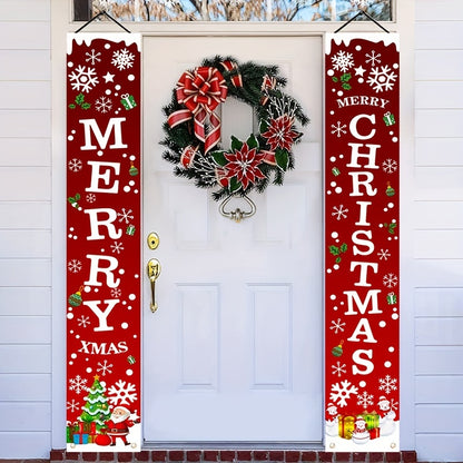 Festive Christmas Banners - Perfect for Home, Party, or Garden Decor, 180cm x 30cm (70.8in x 11.8in)